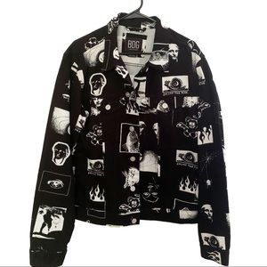 BDG Graphic Print Denim Trucker Jacket